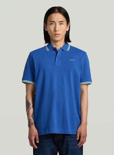 Chest Logo Striped Polo
